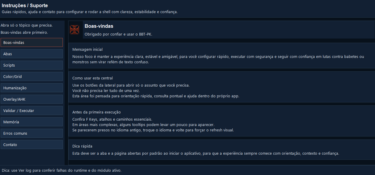 Pantallas de ayuda y soporte para configurar el app sin sentirse perdido.
