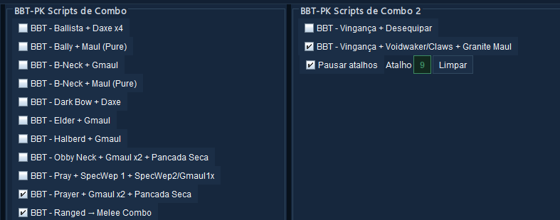 Scripts de PK com combos, switches e suporte em interface organizada.